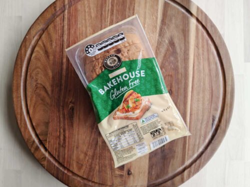 Bag of Aldi Bakehouse GF White Bread.