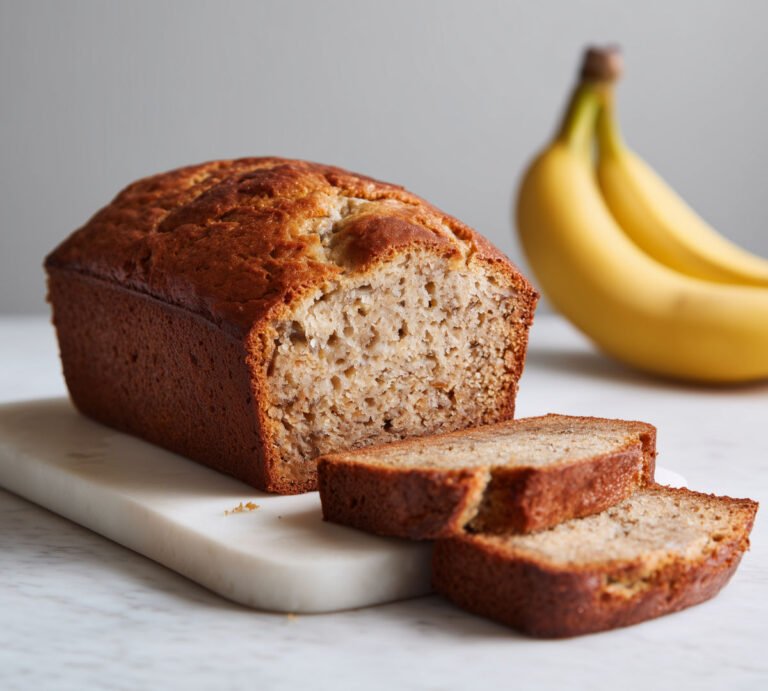 Gluten Free Banana Bread On A Board