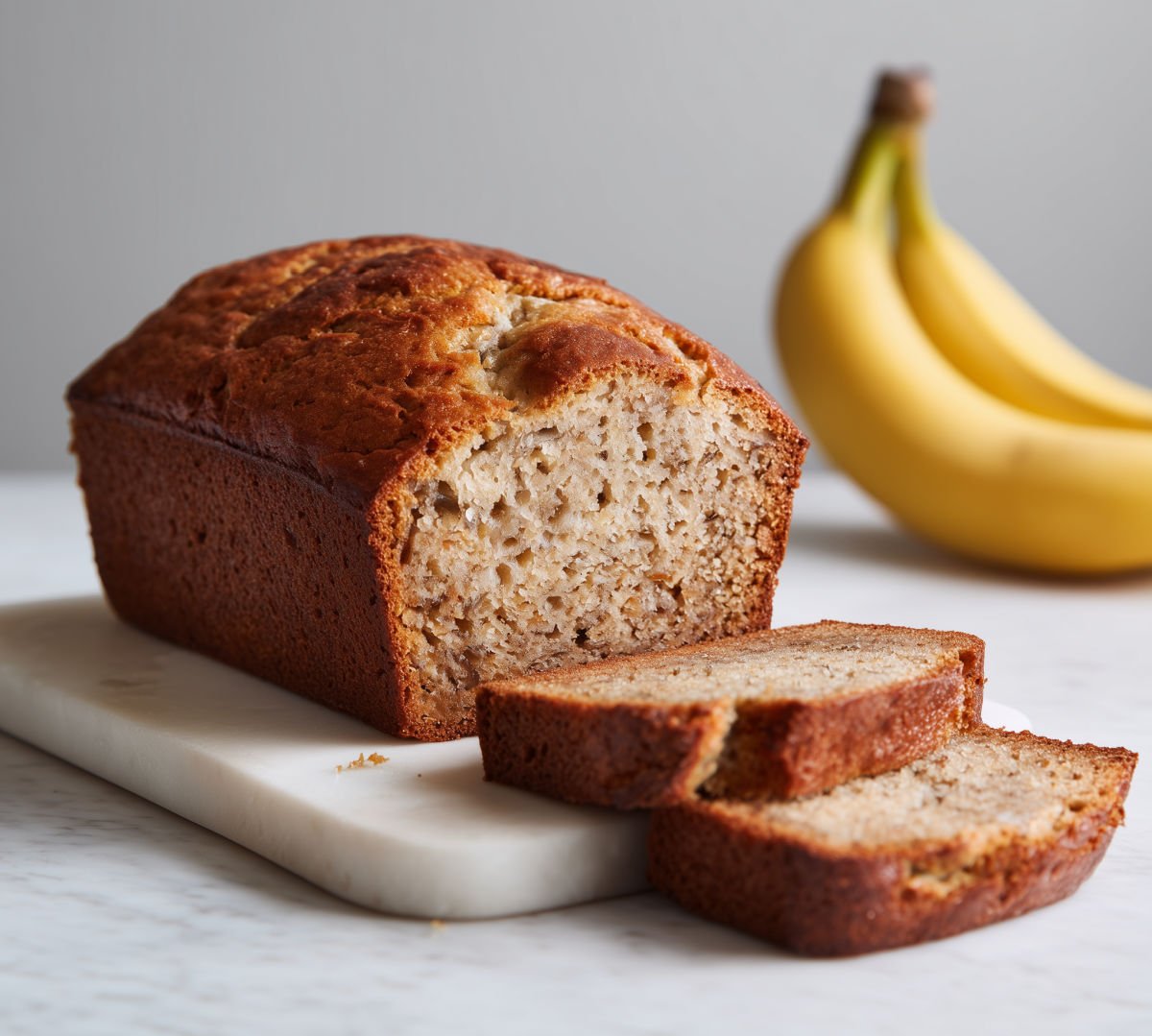 Gluten Free Banana Bread On A Board