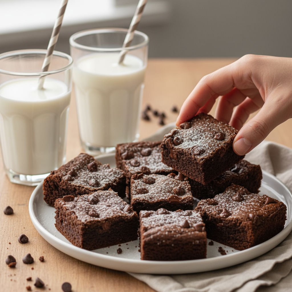 Gluten Free Brownies On A Plate