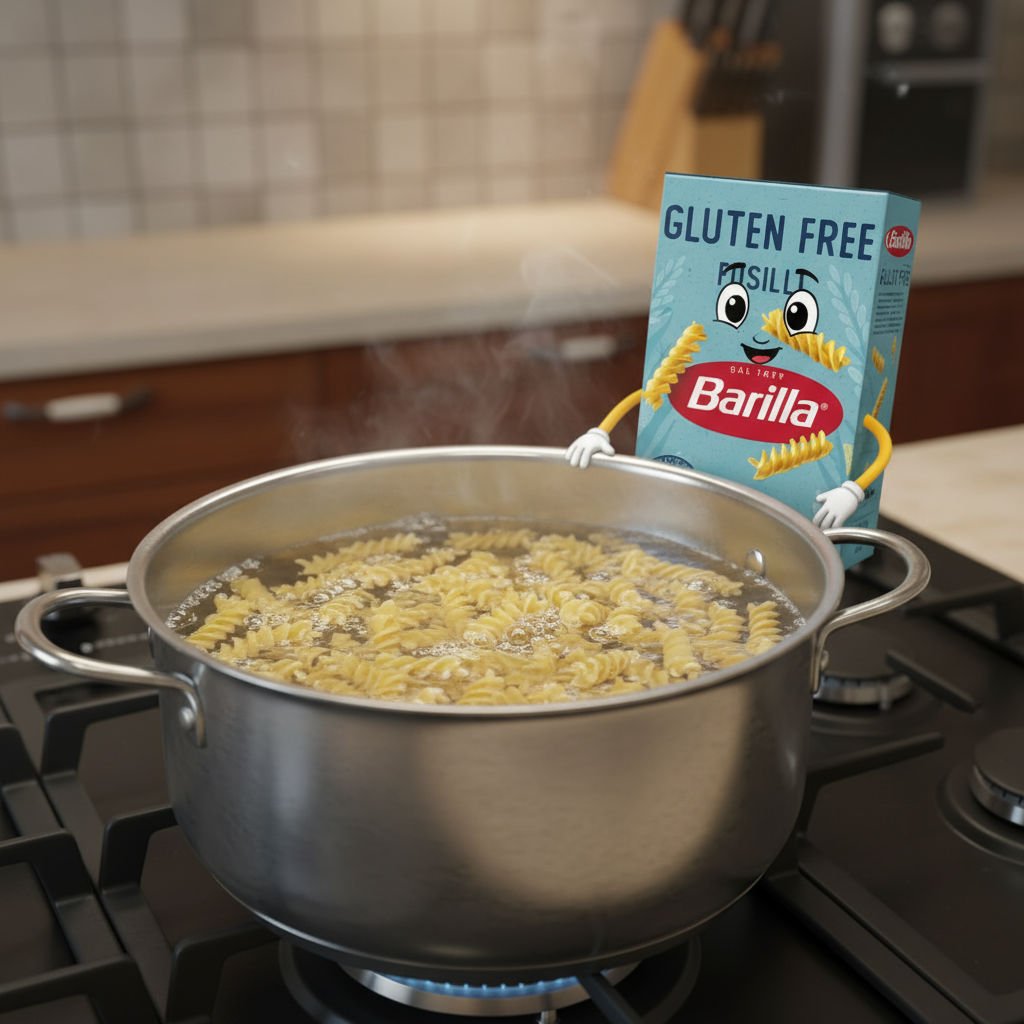 Barilla Spiral Pasta in a Pot.