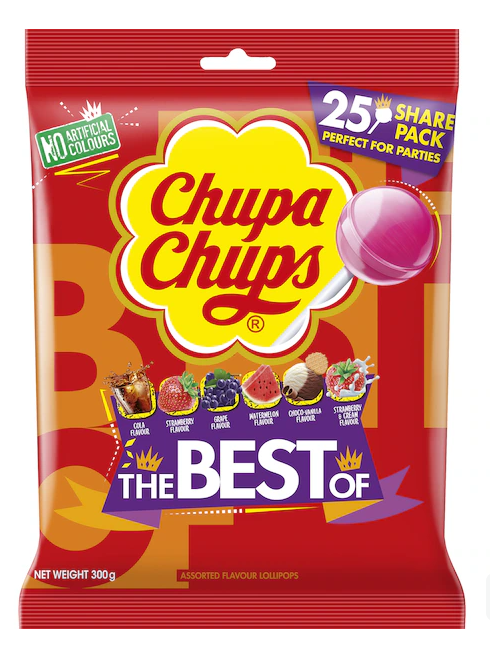 Chupa Chups Lollipops Best Of 25 pack.