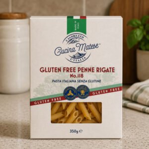 Cucina Matese Gluten Free Penne Pasta Front of Pack Cucina Matese Gluten Free Penne Pasta Front of Pack