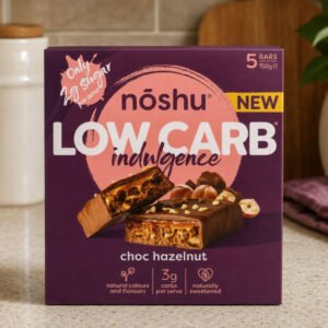 Noshu Low Carb Indulgence Bars Choc Hazelnut Front of Pack