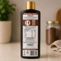 Quarterpast Chocolate Milkshake Syrup 700ml Back of Pack