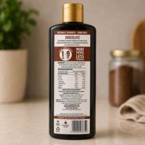 Quarterpast Chocolate Milkshake Syrup 700ml Back of Pack Quarterpast Chocolate Milkshake Syrup 700ml Back of Pack