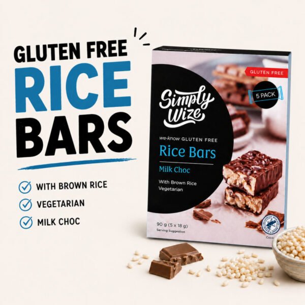 Simply Wize Gluten Free Rice Bars Milk Choc Sale