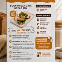 Well and Good Gluten Free Buckwheat Chia Bread Mix Back of Pack