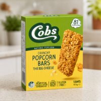 Cobs Crunchy Popcorn Bars The Big cheese 100g Front of Pack